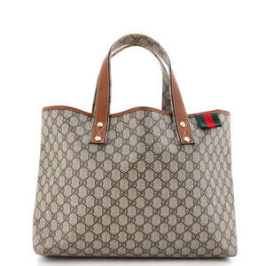 Gucci Web Loop Tote Gg Coated Canvas #239154G83B